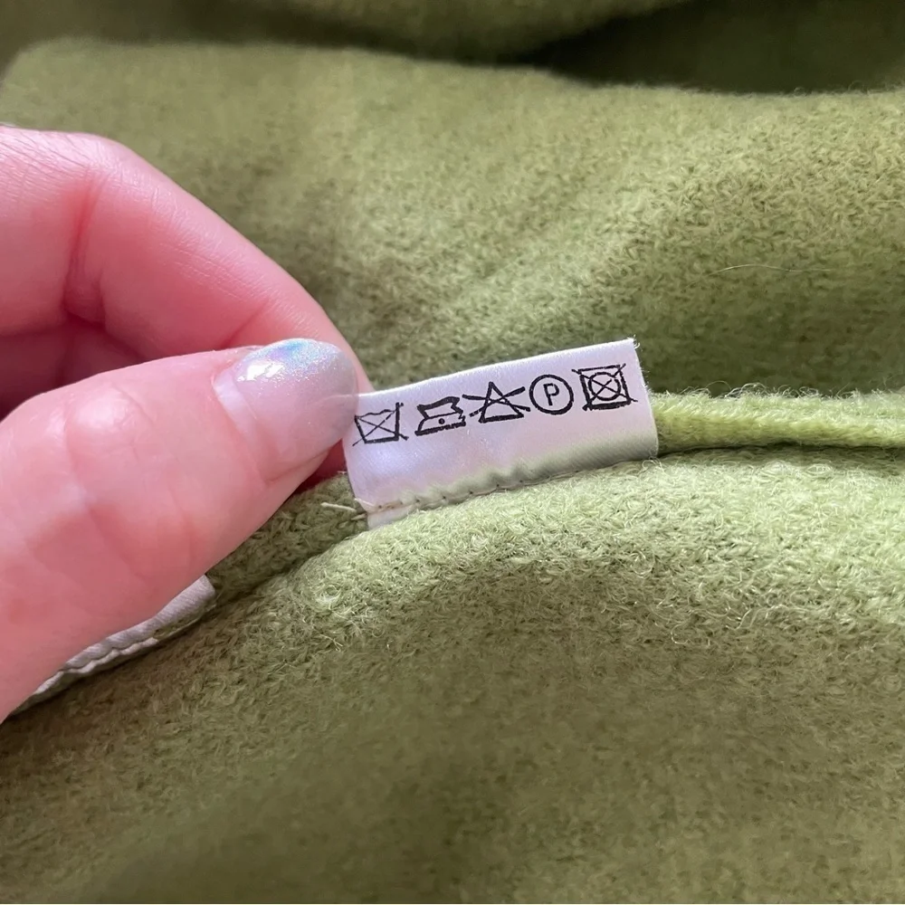 Kostron Atelier German 100% Virgin Wool Green Lagenlook Single Button Coat EUC M - Picture 9 of 11